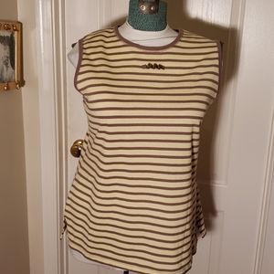 Allison Daley tank tan yellow knit xl